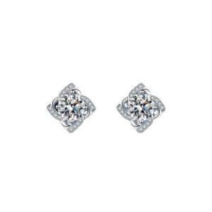 SQUARE MOISSANITE EARRING