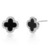 BLACK CLOVER EARRING WITH ZIRCONIA