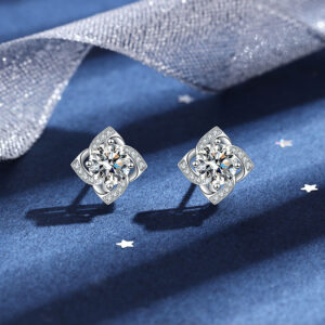 SQUARE MOISSANITE EARRING
