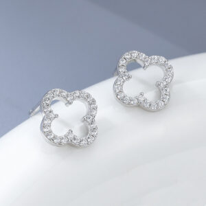 CLOVER EARRING WITH ZIRCONIA