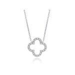 CLOVER NECKLACE WITH ZIRCONIA