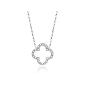 CLOVER NECKLACE WITH ZIRCONIA