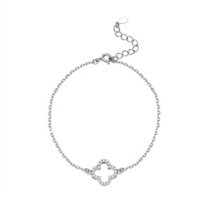 CLOVER BRACELET WITH ZIRCONIA